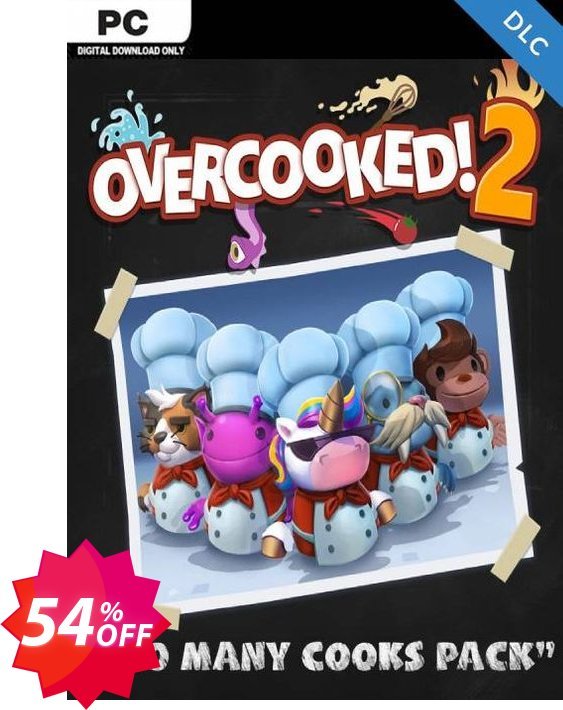 Overcooked! 2 - Too Many Cooks Pack PC - DLC Coupon code 54% discount 