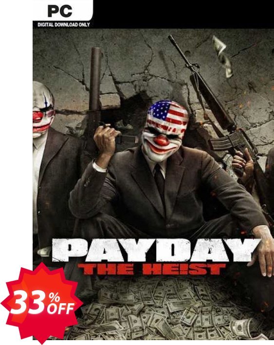 Payday The Heist PC Coupon code 33% discount 