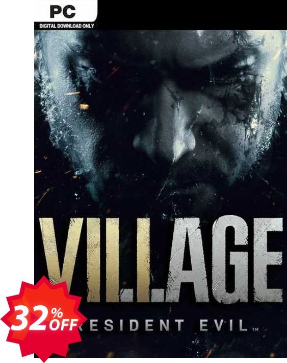 Resident Evil Village PC, WW  Coupon code 32% discount 