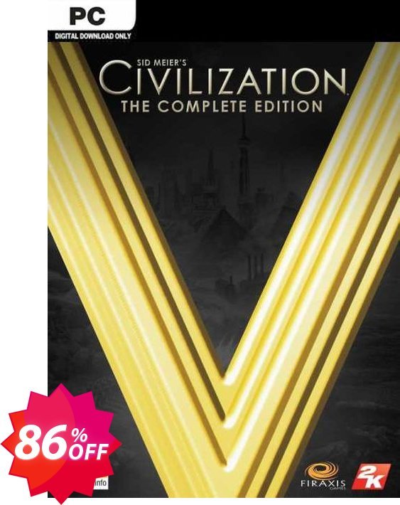 Sid Meier's Civilization V: Complete Edition PC, EU  Coupon code 86% discount 