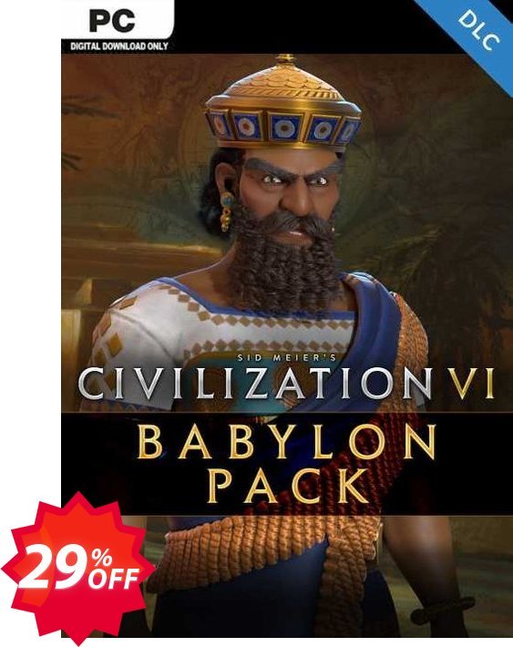 Sid Meier's Civilization VI: Babylon Pack PC - DLC, EU  Coupon code 29% discount 