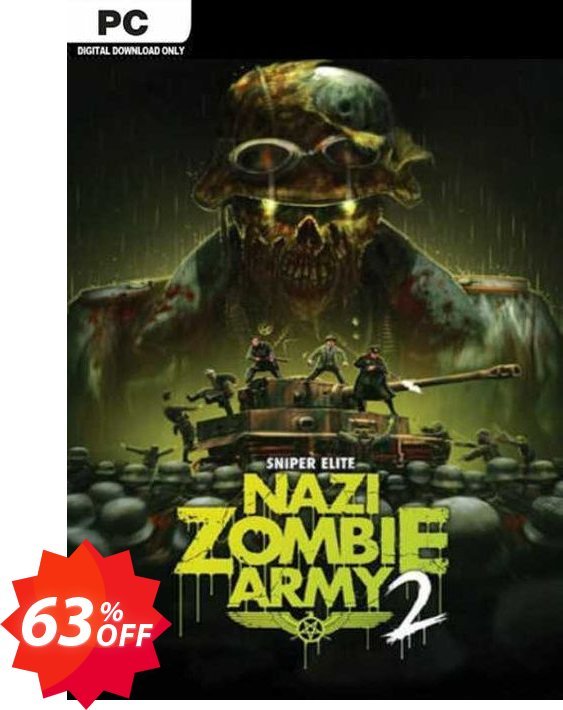 Sniper Elite: Nazi Zombie Army 2 PC, DE  Coupon code 63% discount 
