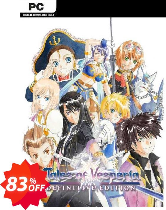Tales of Vesperia Definitive Edition PC, EU  Coupon code 83% discount 