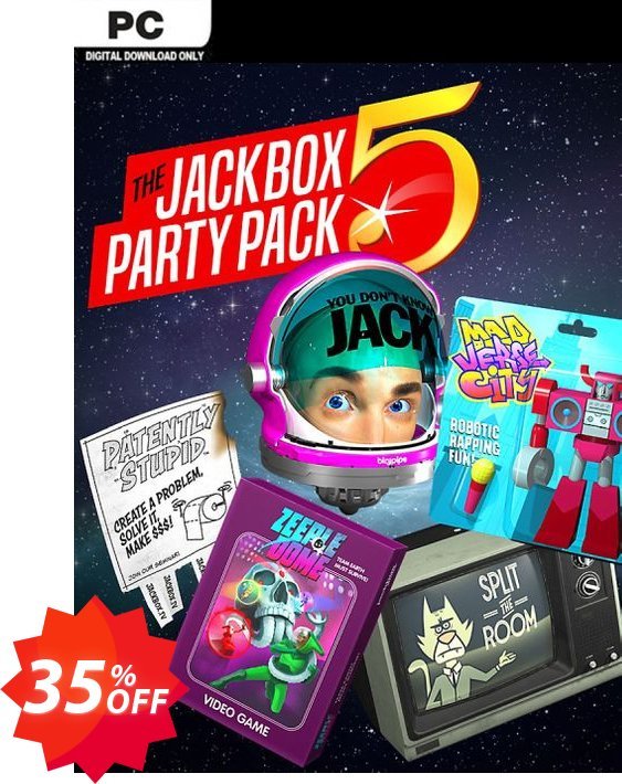 The Jackbox Party Pack 5 PC Coupon code 35% discount 