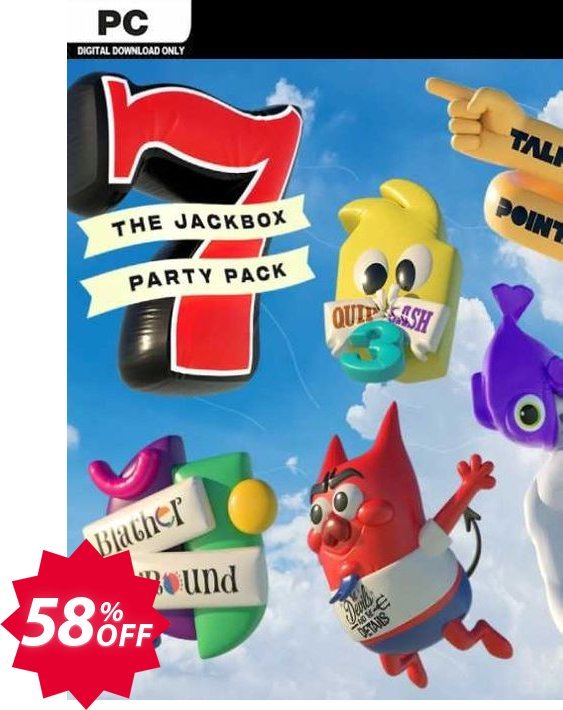 The Jackbox Party Pack 7 PC Coupon code 58% discount 