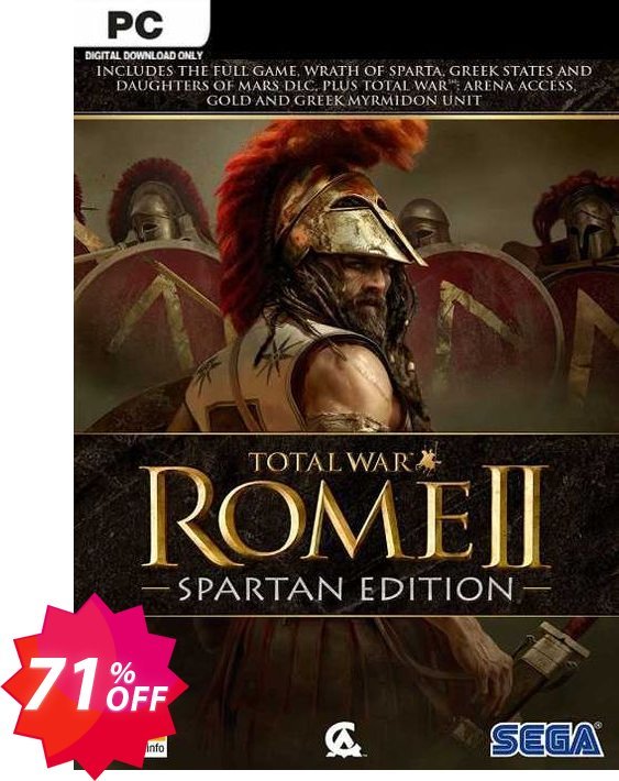 Total War Rome II - Spartan Edition PC, EU  Coupon code 71% discount 
