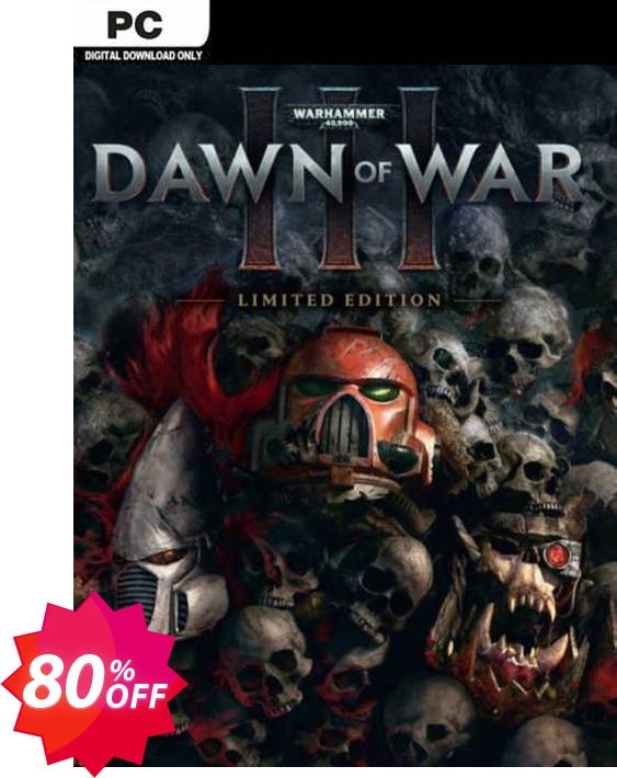 Warhammer 40,000 Dawn of War III Limited Edition PC, EU  Coupon code 80% discount 