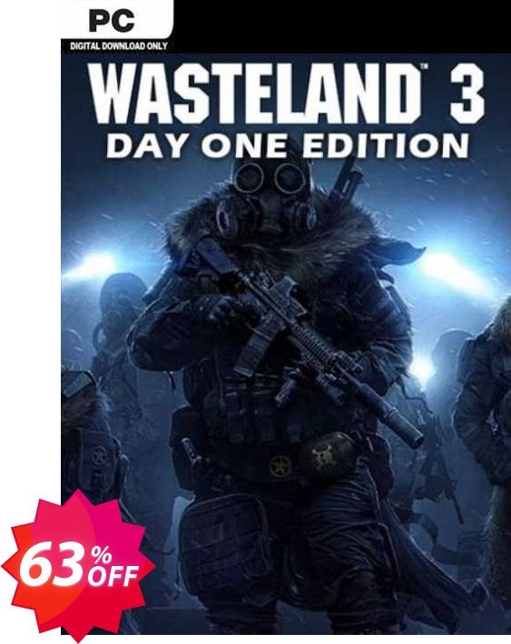 Wasteland 3 Day One Edition PC, EU  Coupon code 63% discount 