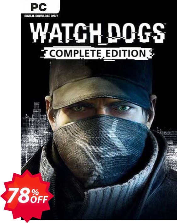 Watch Dogs - Complete Edition PC, EU  Coupon code 78% discount 