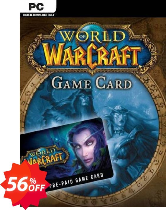 World of Warcraft 30 Day Pre-Paid Game Card PC/MAC, US  Coupon code 56% discount 