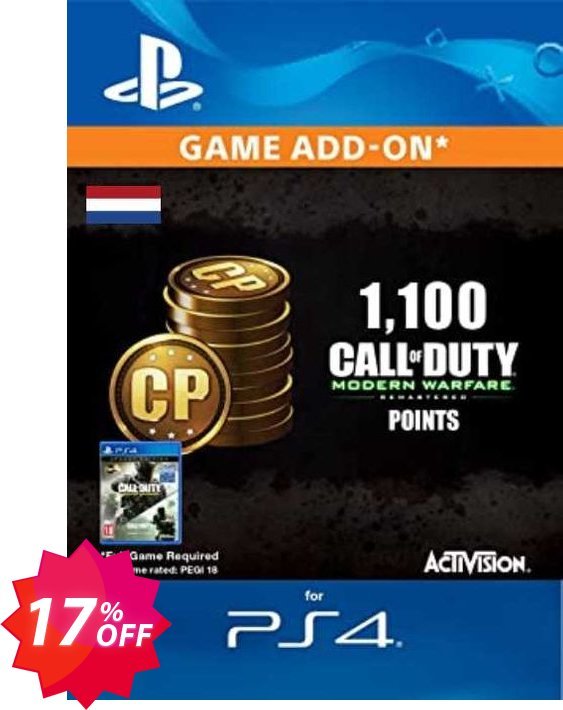 Call of Duty Modern Warfare - 1100 Points PS4, Netherlands  Coupon code 17% discount 