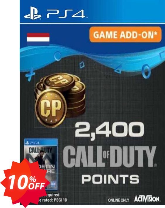 Call of Duty Modern Warfare 2400 Points PS4, Netherlands  Coupon code 10% discount 