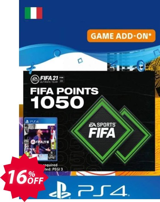 FIFA 21 Ultimate Team 1050 Points Pack PS4/PS5, Italy  Coupon code 16% discount 