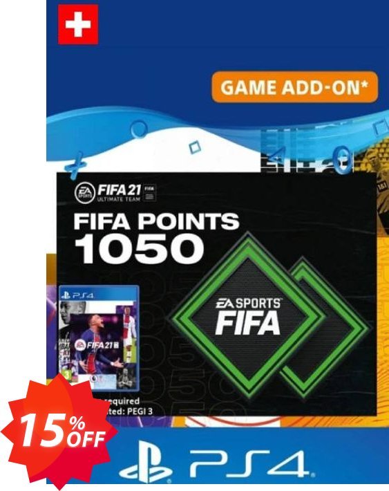 FIFA 21 Ultimate Team 1050 Points Pack PS4/PS5, Switzerland  Coupon code 15% discount 
