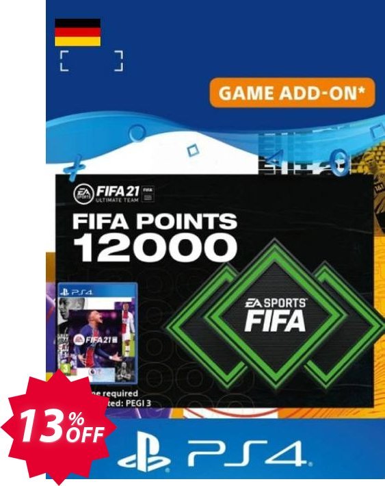 FIFA 21 Ultimate Team 12000 Points Pack PS4/PS5, Germany  Coupon code 13% discount 