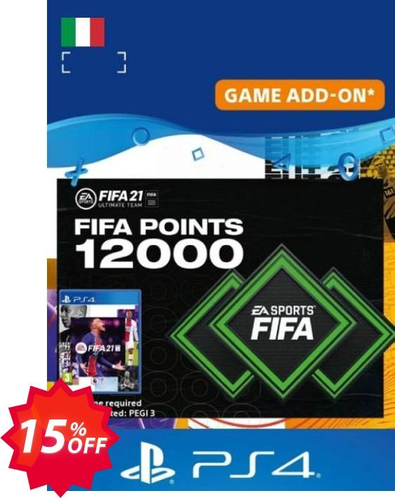 FIFA 21 Ultimate Team 12000 Points Pack PS4/PS5, Italy  Coupon code 15% discount 