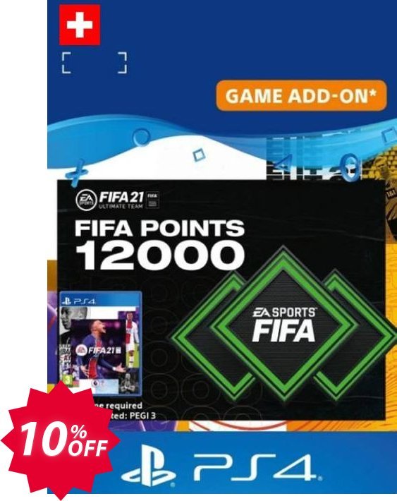 FIFA 21 Ultimate Team 12000 Points Pack PS4/PS5, Switzerland  Coupon code 10% discount 