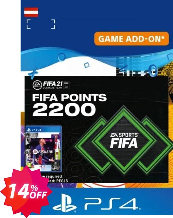FIFA 21 Ultimate Team 2200 Points Pack PS4/PS5, Austria  Coupon code 14% discount 