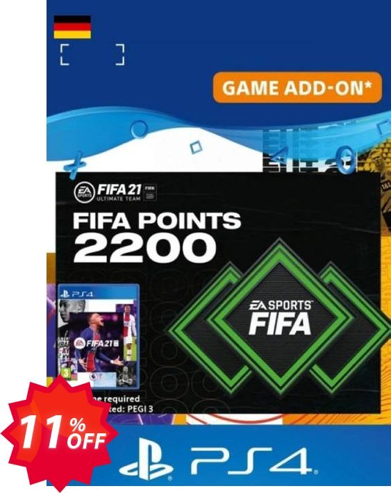 FIFA 21 Ultimate Team 2200 Points Pack PS4/PS5, Germany  Coupon code 11% discount 