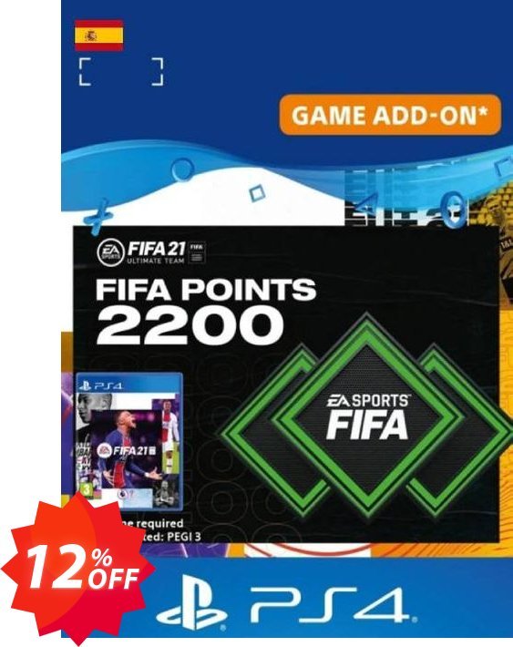 FIFA 21 Ultimate Team 2200 Points Pack PS4/PS5, Spain  Coupon code 12% discount 