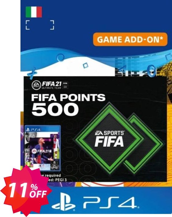 FIFA 21 Ultimate Team 500 Points Pack PS4/PS5, Italy  Coupon code 11% discount 