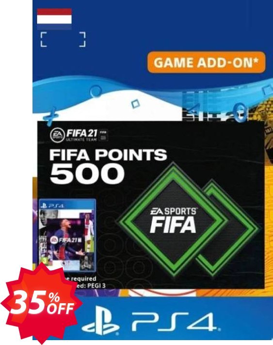 FIFA 21 Ultimate Team 500 Points Pack PS4/PS5, Netherlands  Coupon code 35% discount 