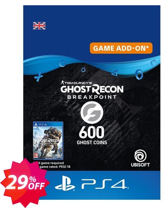 Ghost Recon Breakpoint - 600 Ghost Coins PS4, Netherlands  Coupon code 29% discount 
