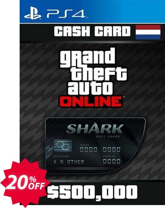 Grand Theft Auto Online Bull Shark Cash Card PS4, Netherlands  Coupon code 20% discount 