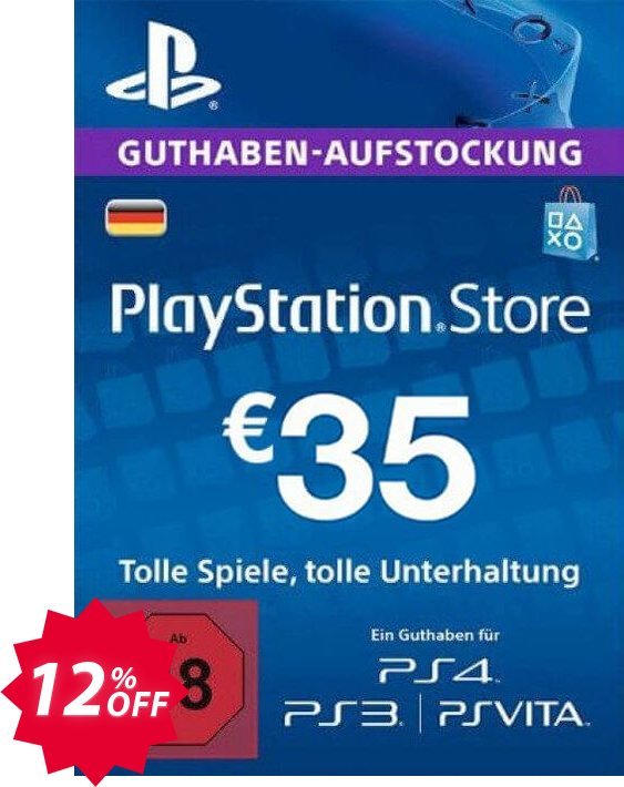 PS Network, PSN Card - 35 EUR, Germany  Coupon code 12% discount 