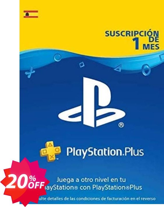 PS Plus - Monthly Subscription, Spain  Coupon code 20% discount 