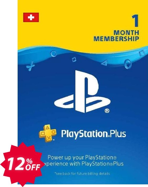 PS Plus - Monthly Subscription, Switzerland  Coupon code 12% discount 