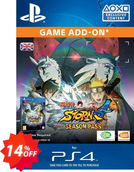 Naruto Storm 4 Season Pass PS4 Coupon code 14% discount 