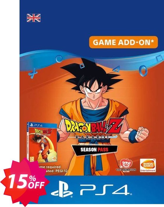 Dragon Ball Z Kakarot Season Pass PS4, UK  Coupon code 15% discount 
