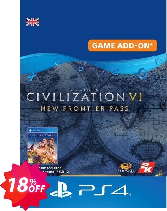 Sid Meier's Civilization VI  - New Frontier Pass PS4 UK Coupon code 18% discount 