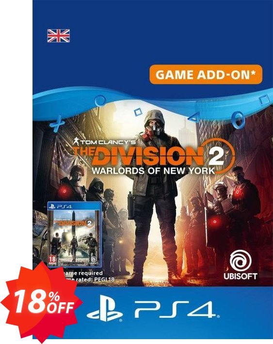 Tom Clancy's The Division 2 - Warlords of New York - Expansion PS4 UK Coupon code 18% discount 