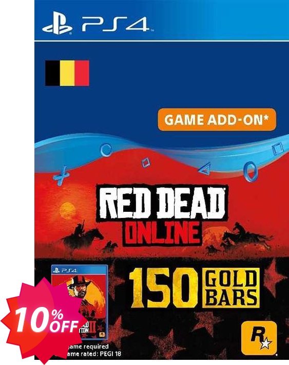 Red Dead Online - 150 Gold Bars PS4, Belgium  Coupon code 10% discount 