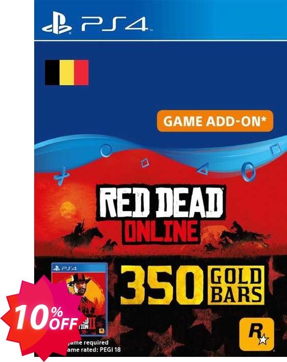Red Dead Online - 350 Gold Bars PS4, Belgium  Coupon code 10% discount 