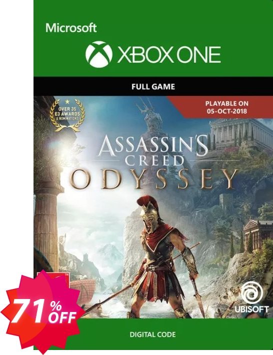 Assassin's Creed Odyssey Xbox One, UK  Coupon code 71% discount 
