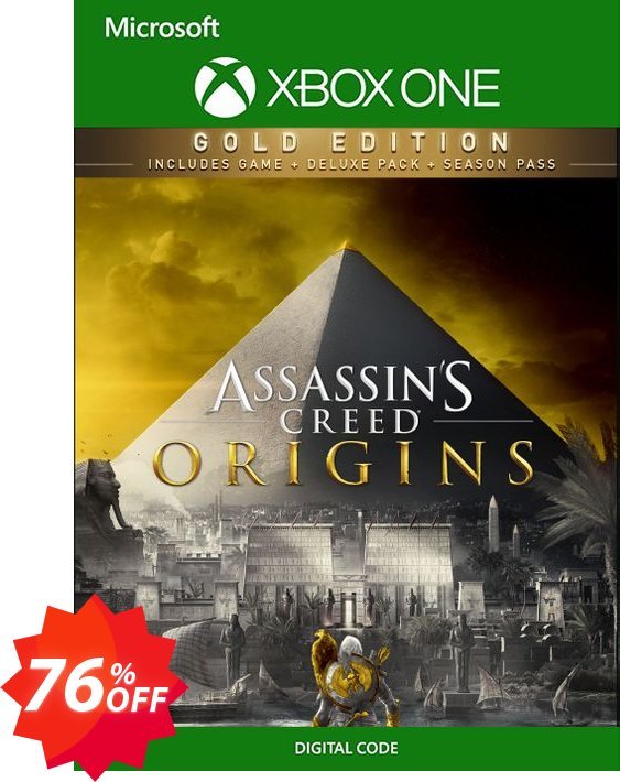 Assassin's Creed Origins - Gold Edition Xbox One, UK  Coupon code 76% discount 