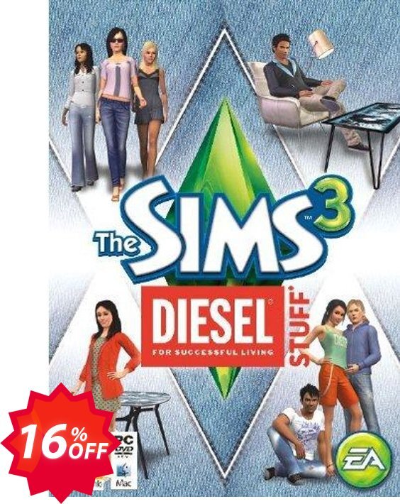 The Sims 3: Diesel Stuff Pack PC Coupon code 16% discount 