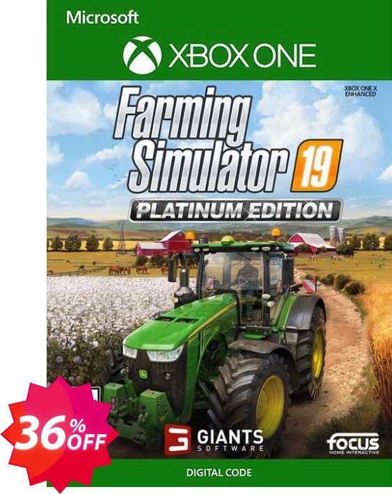 Farming Simulator 19 - Platinum Edition Xbox One, UK  Coupon code 36% discount 