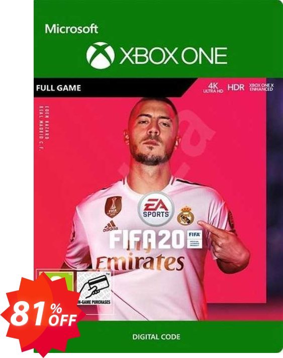 FIFA 20 Xbox One, EU  Coupon code 81% discount 