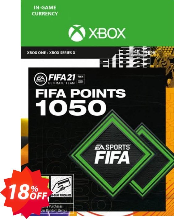 FIFA 21 Ultimate Team 1050 Points Pack Xbox One / Xbox Series X Coupon code 18% discount 