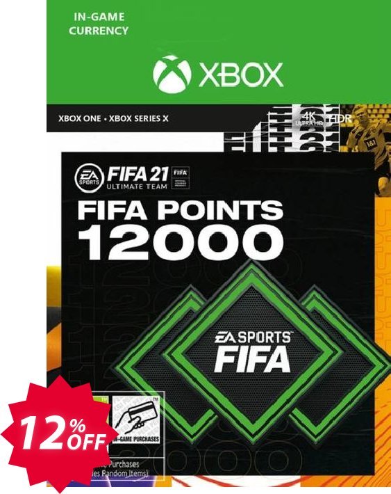FIFA 21 Ultimate Team 12000 Points Pack Xbox One / Xbox Series X Coupon code 12% discount 