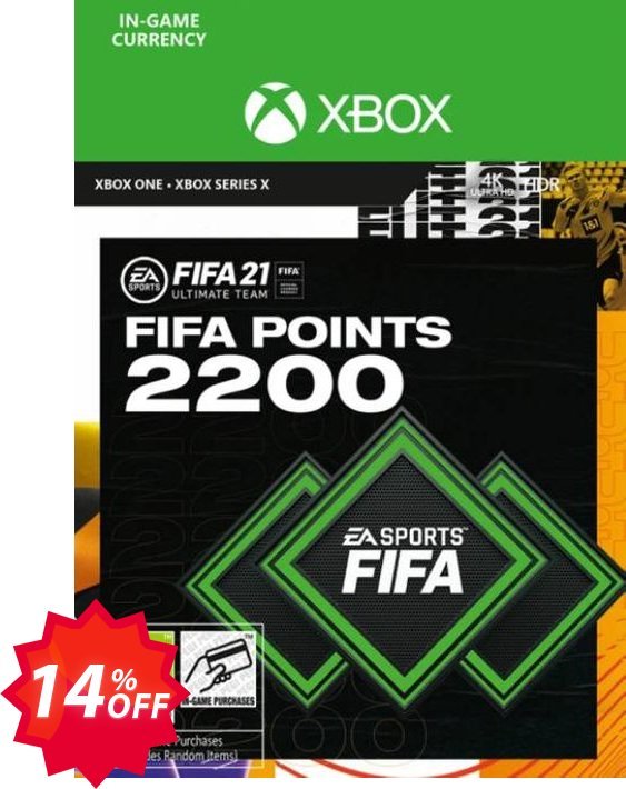 FIFA 21 Ultimate Team 2200 Points Pack Xbox One / Xbox Series X Coupon code 14% discount 