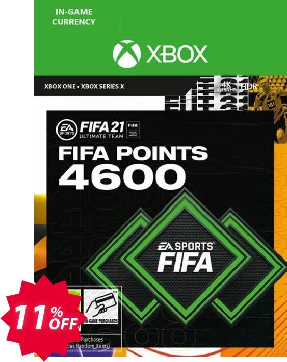 FIFA 21 Ultimate Team 4600 Points Pack Xbox One / Xbox Series X Coupon code 11% discount 