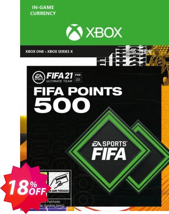 FIFA 21 Ultimate Team 500 Points Pack Xbox One / Xbox Series X Coupon code 18% discount 