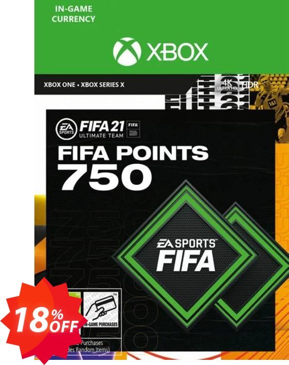FIFA 21 Ultimate Team 750 Points Pack Xbox One / Xbox Series X Coupon code 18% discount 