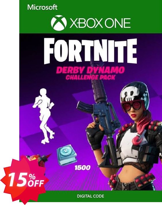 Fortnite - Derby Dynamo Challenge Pack Xbox One, UK  Coupon code 15% discount 