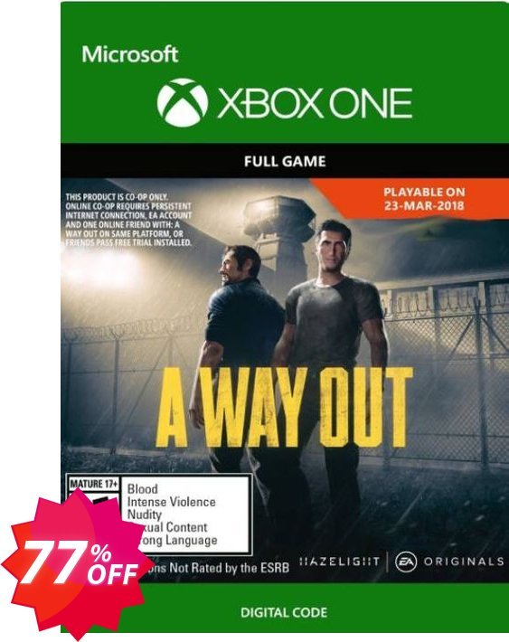 A Way Out Xbox One, UK  Coupon code 77% discount 